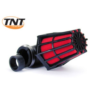 Filtre à air TNT R-évolution coudé 90° 28/35mm noir/rouge